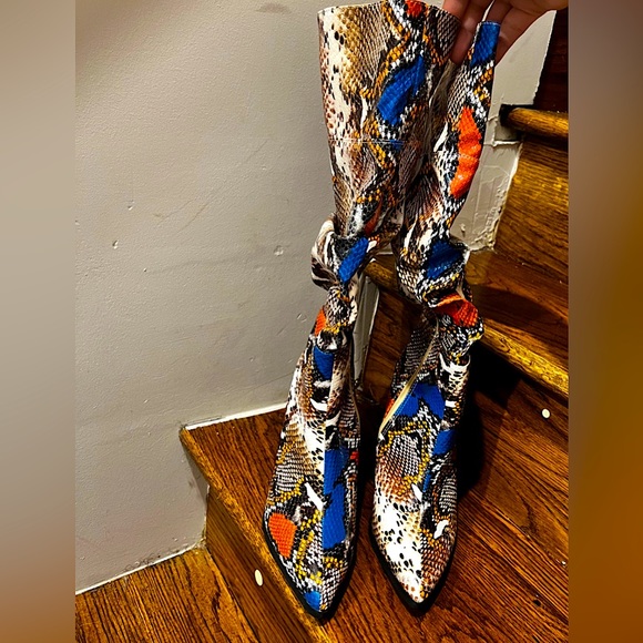 Snakeskin Heels Size 37 - Picture 1 of 4